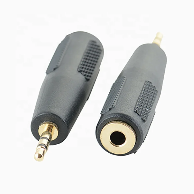 Gold 2.5mm Jack 3 Poles Male to 3.5mm Jack Female Socket Audio Adapter