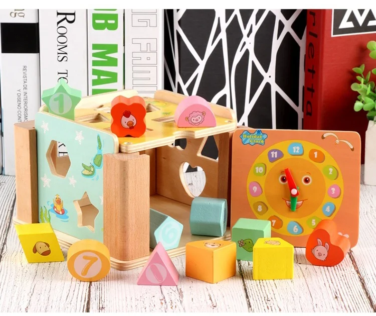 Wooden Alphabet Blocks Stacking Games Montessori Educational Baby Toys