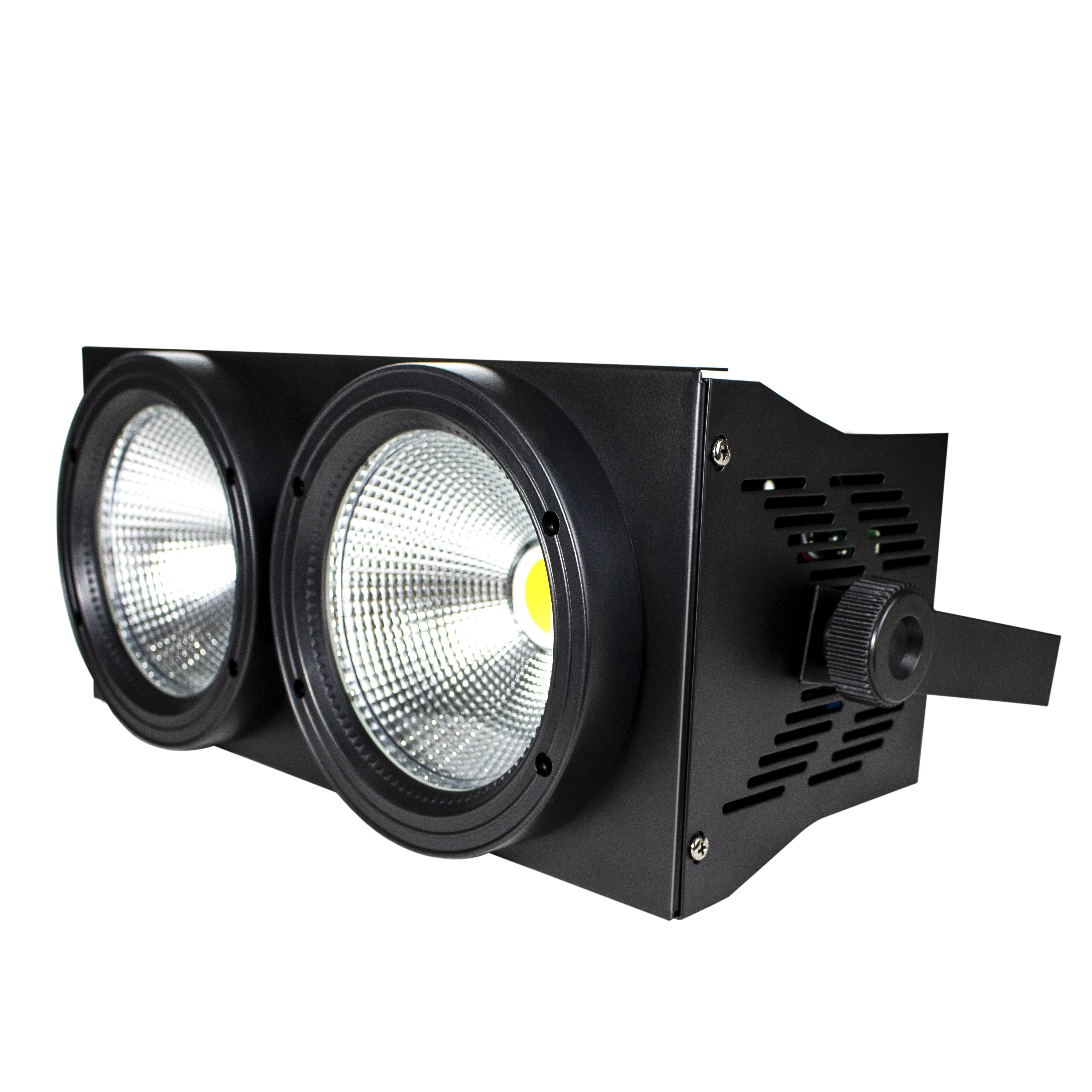Audience Lighting 2 Eyes 2X100W Warm/Cool White Cob Peaky Blinders 2in1 Profile Spotlight Led Cob Par Stage Blinder Cob