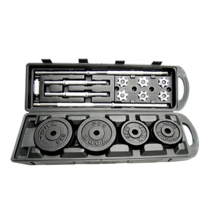 50kg gym fitness equipment cast iron dumbbell set 2 in1 adjustable dumbbell set and barbell set