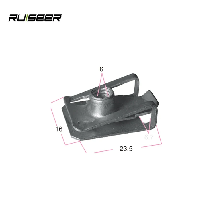 Universal Car Fasteners Plate spring nut QC/T 608 Carbon Steel Fastener Clip Screw Base Spring Plate U Type Clip Speed Nut