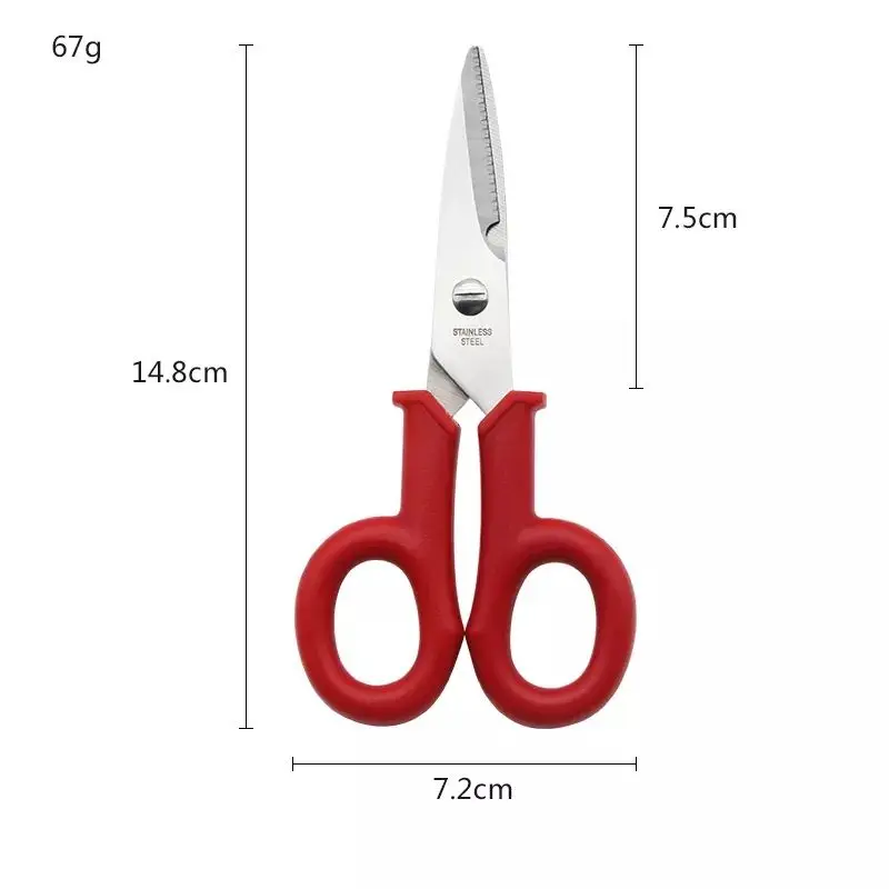 High Quality Heavy Duty Plastic Handle Professional Scissors for Electric Wire Cutting