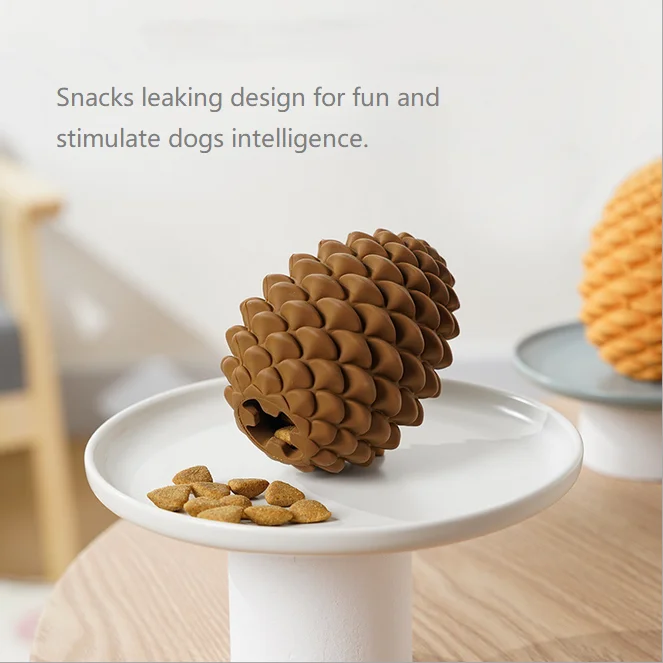 Newest Pet Dog Rubber Chewing Toy Pine Cones Snacks Treats Leaking Pet Chew Toy Pet Chew Toy Silicone