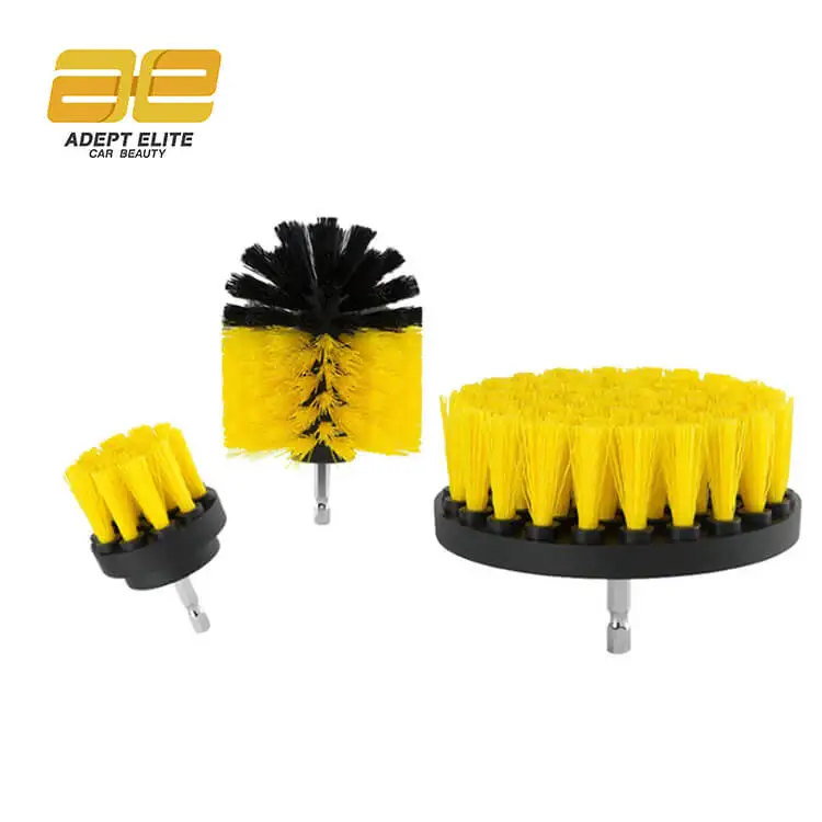 3Pcs Electric  Power Rotating Scrubber Brush Kitchen Cleaning Bathroom  Cleaning Brush