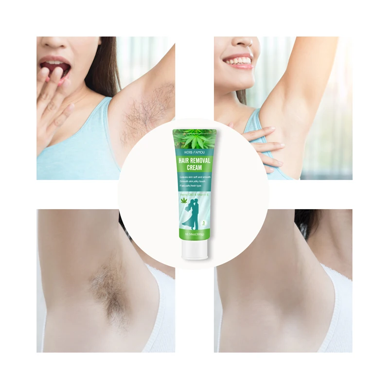 
HEBIQUAN Natural Quick Legs Permanent Armpit Private Parts Body Best Hair Removal Cream 