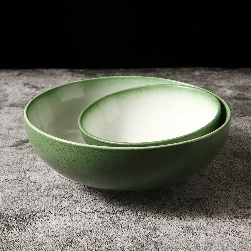 WEIYE Customized oval ceramic bowl salad glaze irregular bowls fruit deep plate wholesale porcelain mexican dinner