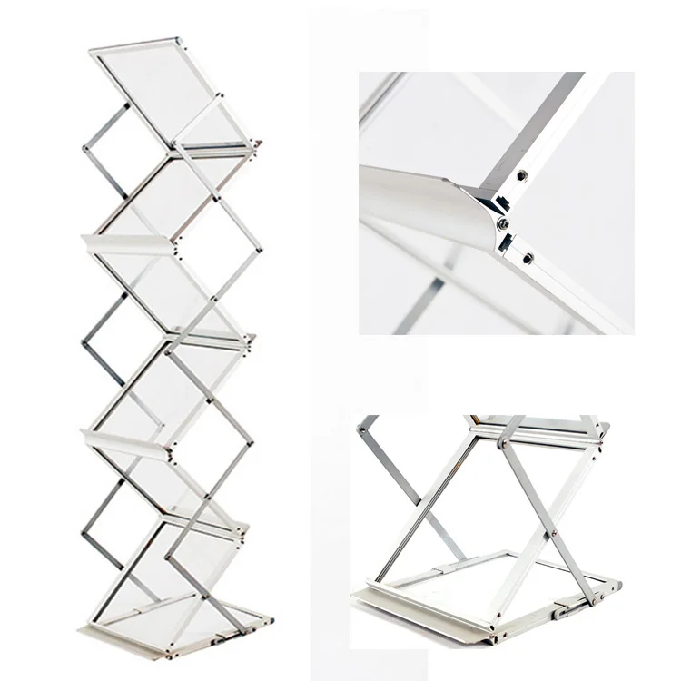 durable free standing acrylic brochure holder magazine file holder metal