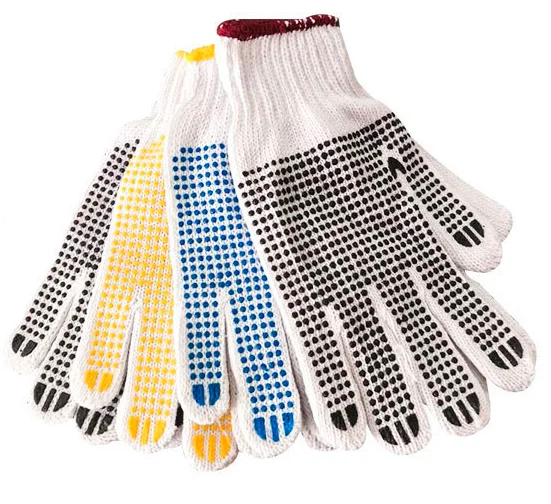
Palm Dipping Cotton Dotting safety working gloves 