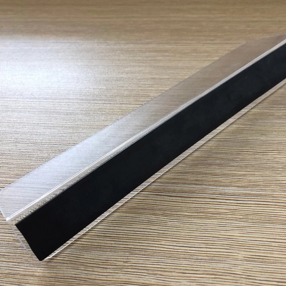 Clear Plastic Shelf PVC L Shape Divider With Magnetic Strip For Retail