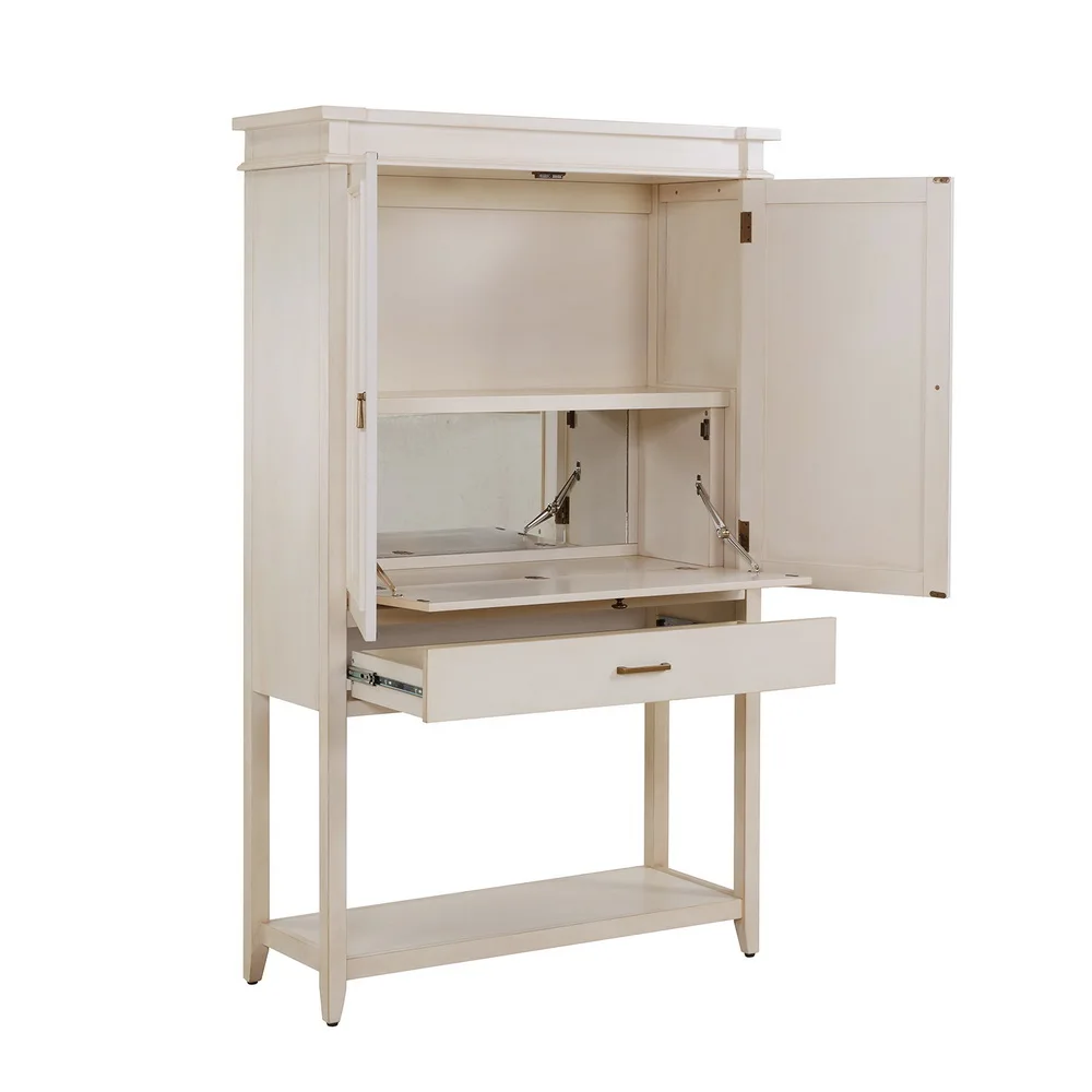 High-end wine cabinet designed with interior folding doors