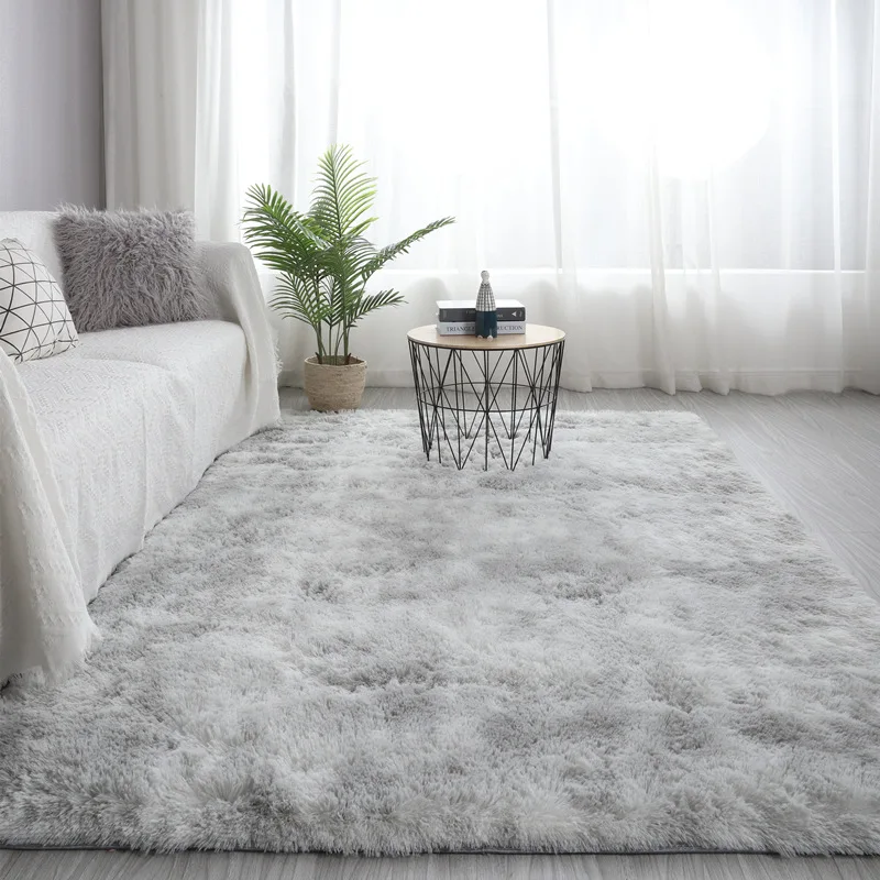 Large Size Tie-dye Carpets For Living Room Shaggy Bedroom Plush Floor Door Mats Room Faux Fur Rugs Soft Entrance Doormat