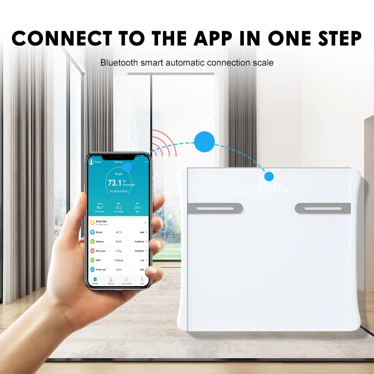 OEM 180kg 400lb Bluetooth Body Fat Scale Smart Digital Bathroom Scale Body Composition Monitor Health Analyzer