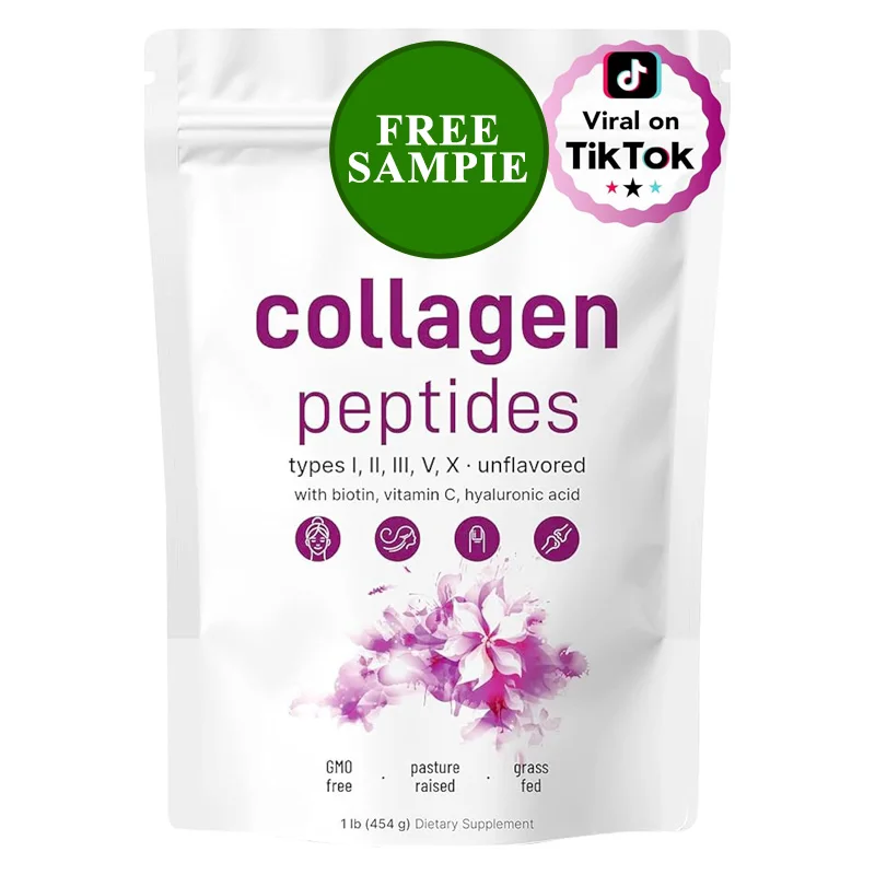 OEM/ODM Free Sample  Collagen Powder Hydrolyzed peptide natural dietary supplement Collagen peptide powder