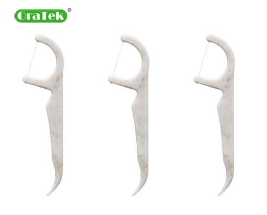 New arrival 50% biodegradable dental floss sticks Eco-freindly floss pick good for environment