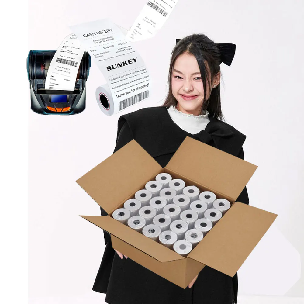 A Grade 80*80 48 Gsm 65gsm 79mm  56mm 60x120 Pos Receipt Till Thermal Roll Red Border Packing Line Cash Register Paper Tape