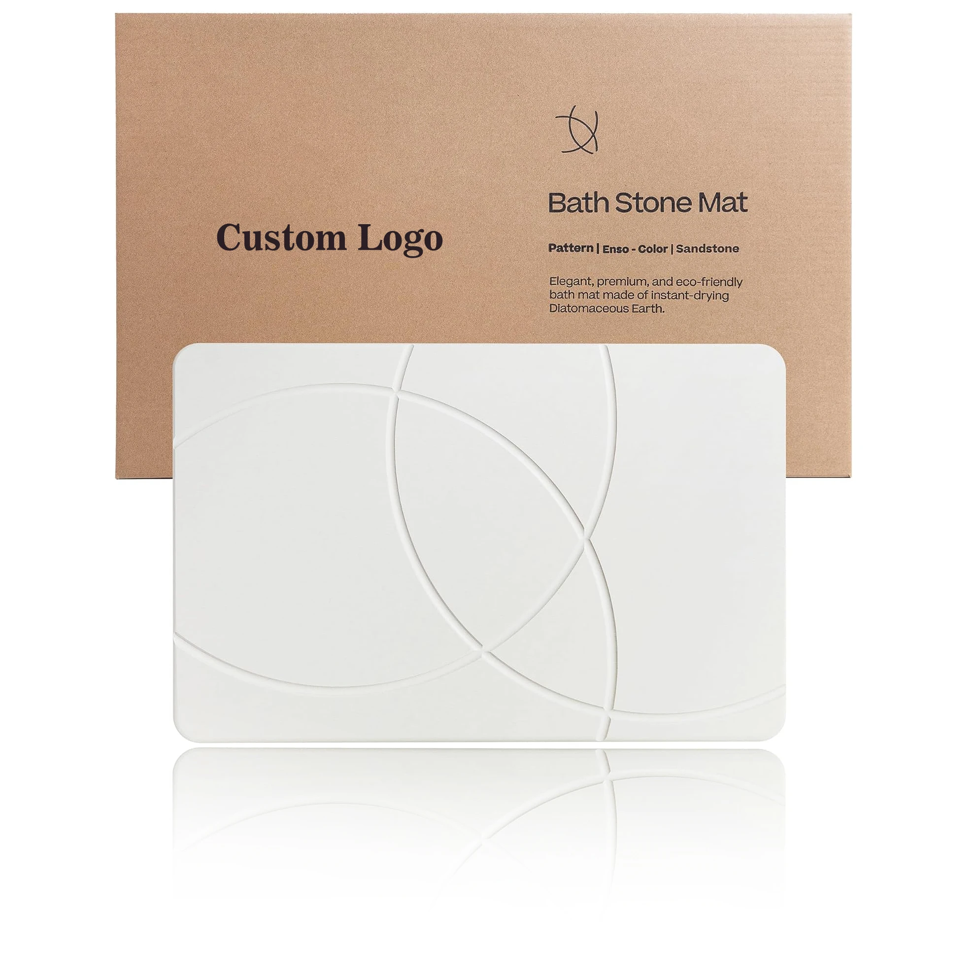 Fast Water Drying Super Absorbent Non-Slip Diatomite Earth Bath Mats Stone Bath Mat for Bathroom