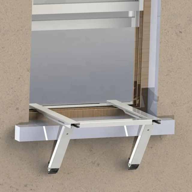 White PC02 Easy to Install Universal AC Mugst Universal Window Air Conditioner Suppotea Cupset for Outdoor Room Triangle Bracket