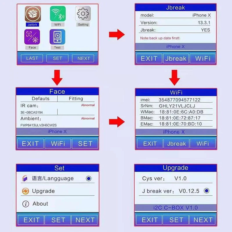 i2C C-Box Cydia-intelligent Terminal For Bypass ID Password  On IOS Device PC Free/Query Wi-fi/Bluetooth Address For