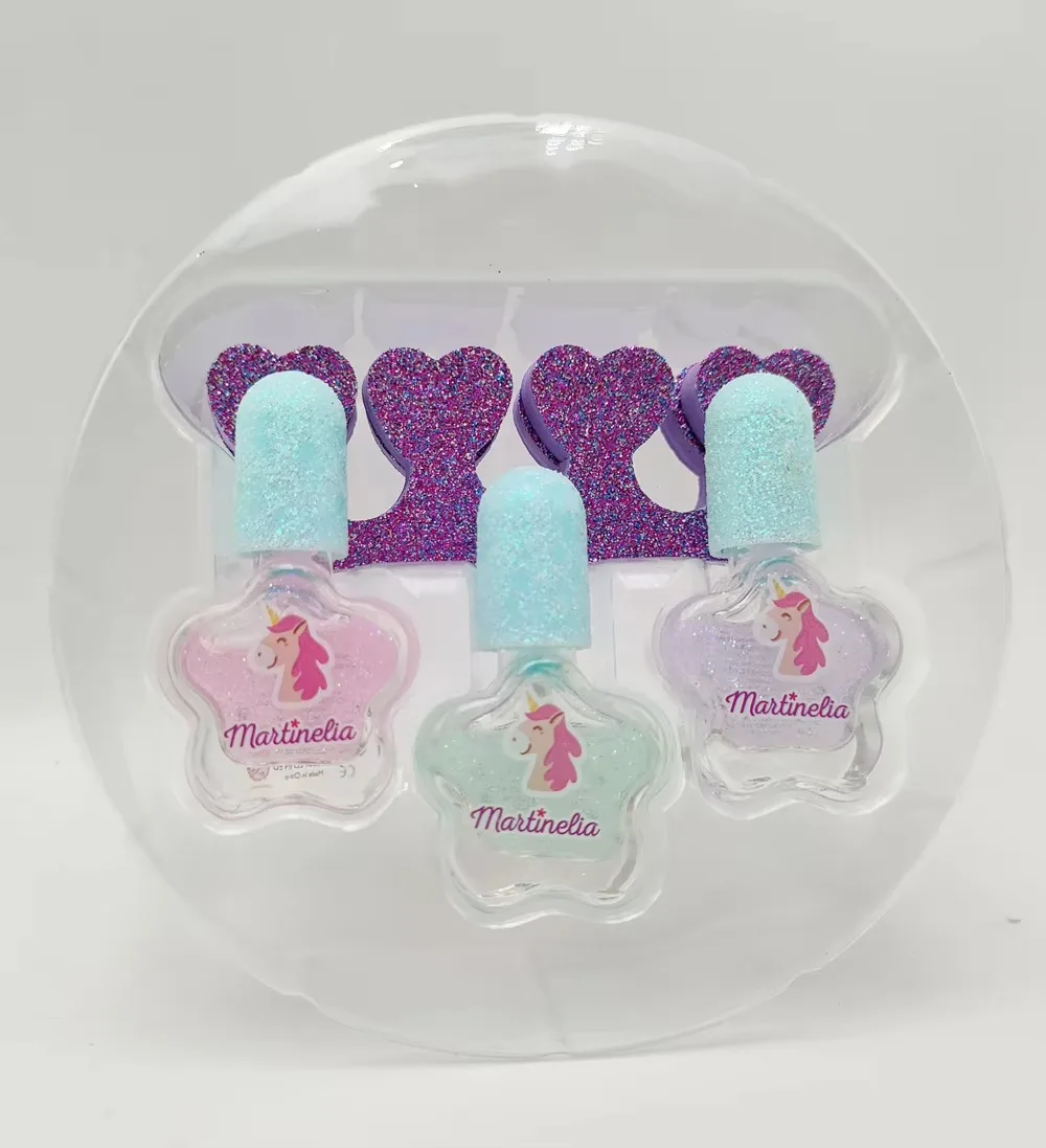 Kids Beauty Children Cosmetic Bag Make Up Set Lipstick Nail Polish Washable Girls Makeup Kit Sets Toy