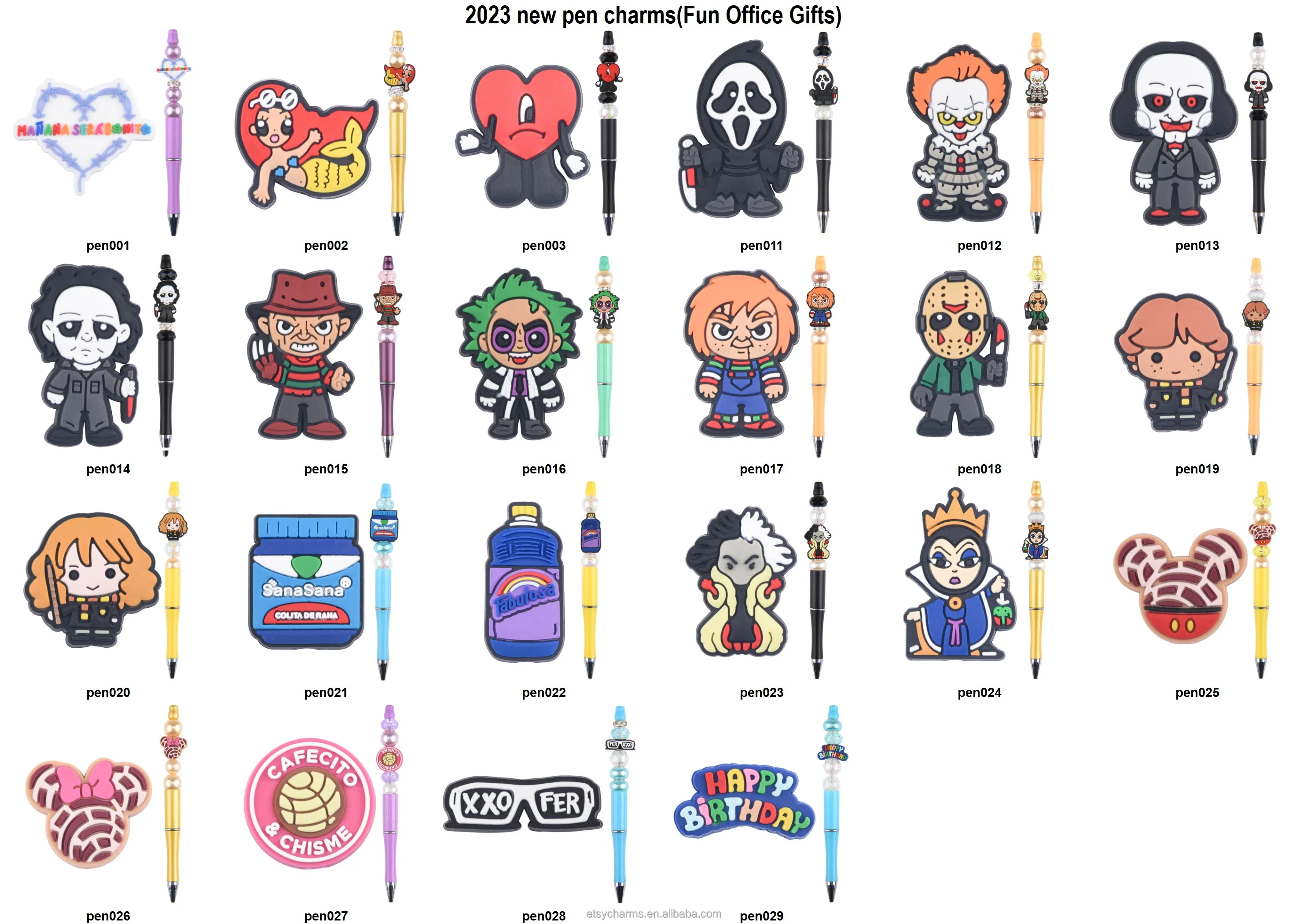 Fashion Pendants DIY Pacifier Chain Nursing Baby Toys Character Cow Silicone Charms Focal Beads For Pens