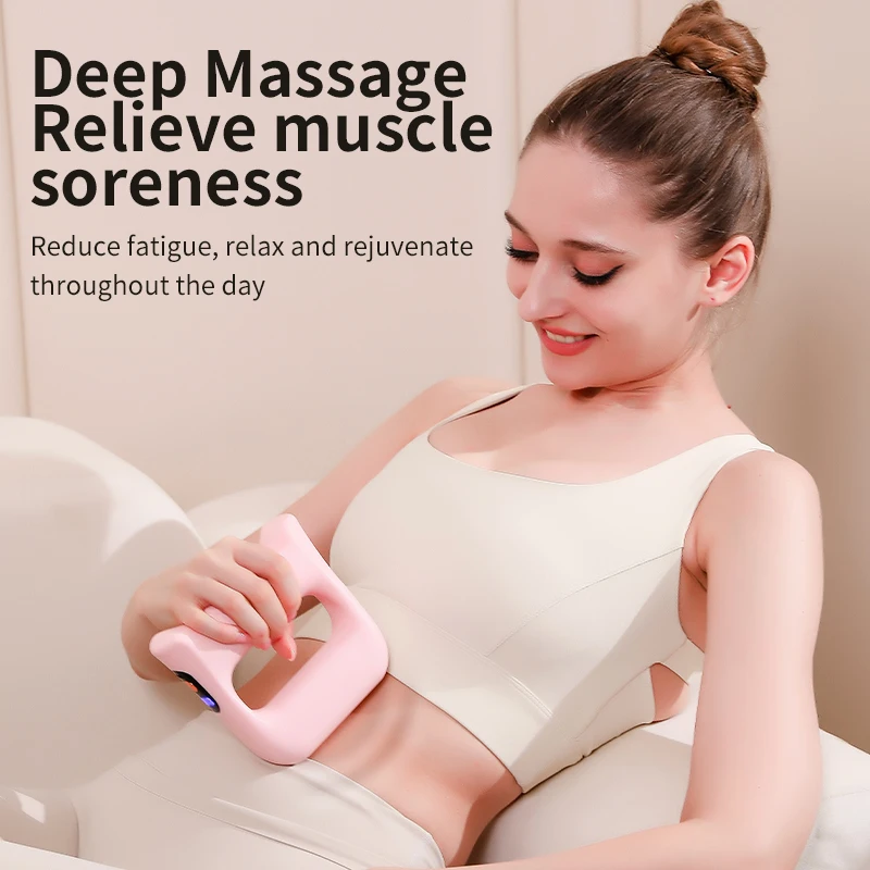 Blue Body Shoulder Back Abdomen and Waist Massage Belt Body Fat Burning Fitness Machine Muscle Massage Equipment for Relaxation