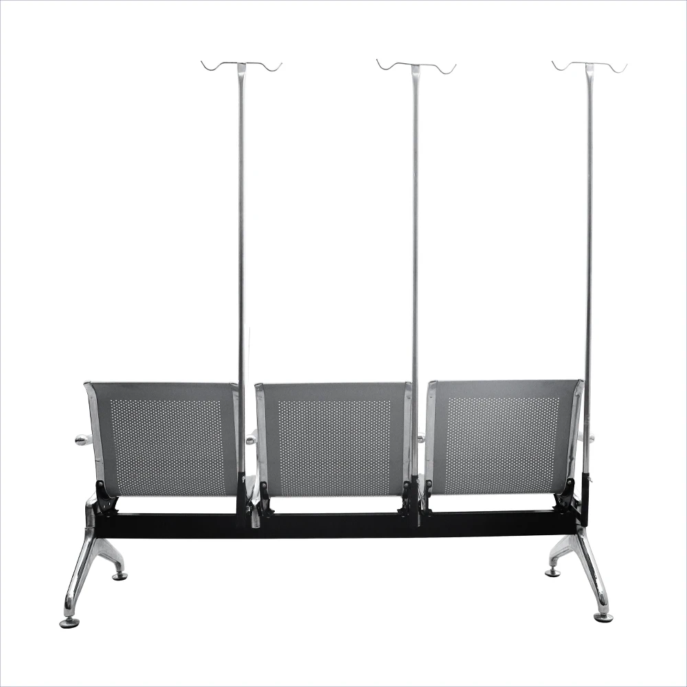 Factory Direct Sell Accept OEM Private Label Bus Station Waiting Benches 3-Seats Public Waiting Area Chair
