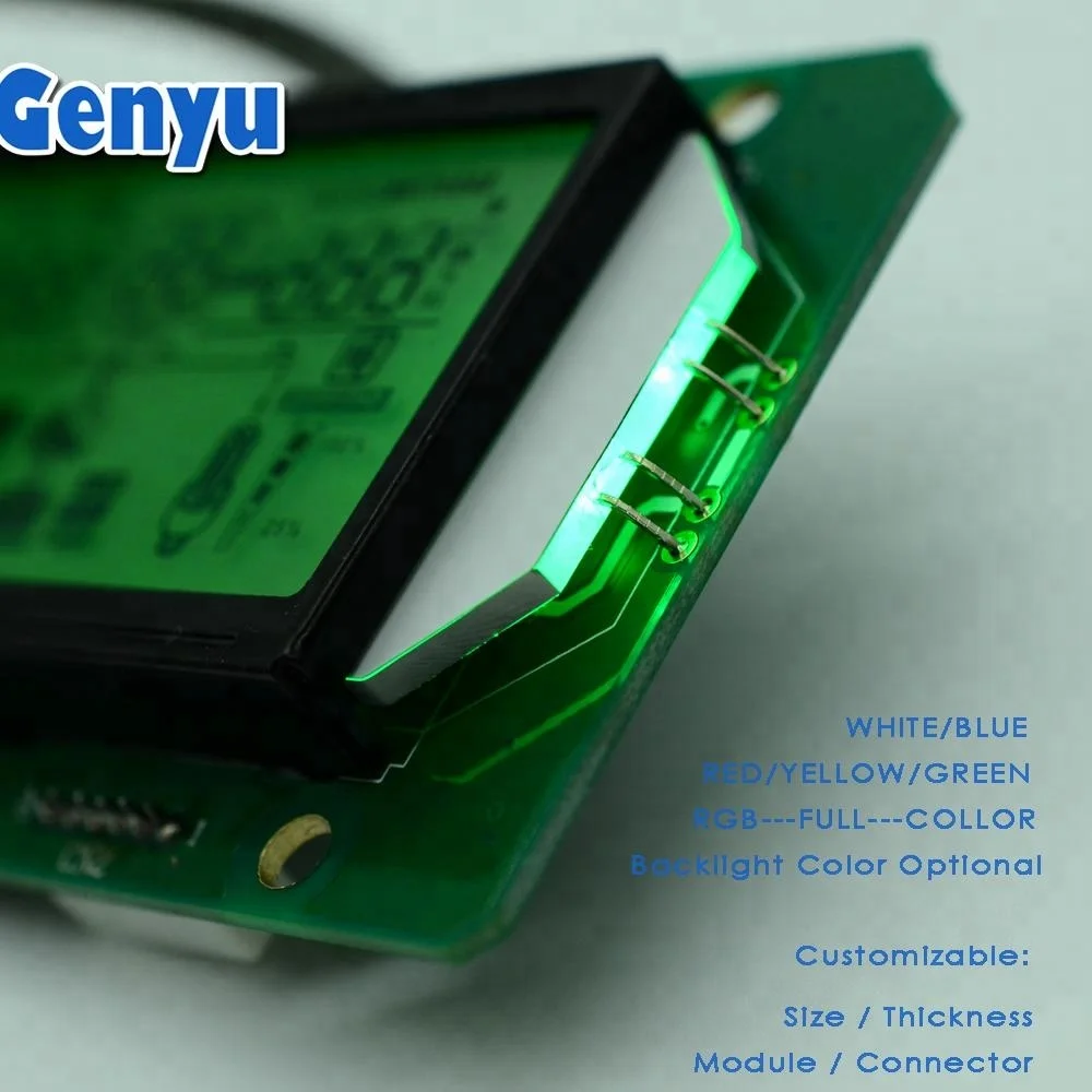 Yellow green solar charger lcd display for inverter lcd 7 segment mini 7 segment lcd module