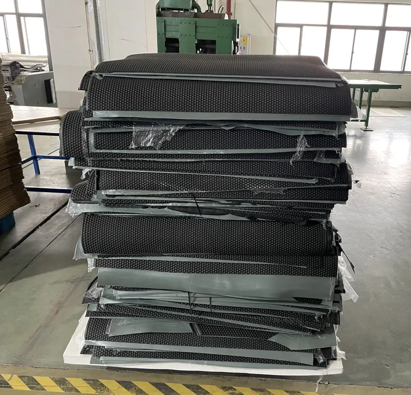 Hot sale eva pe foam outsole material sheets for slipper sole in stock honeycomb texture black 6mm green 3mm