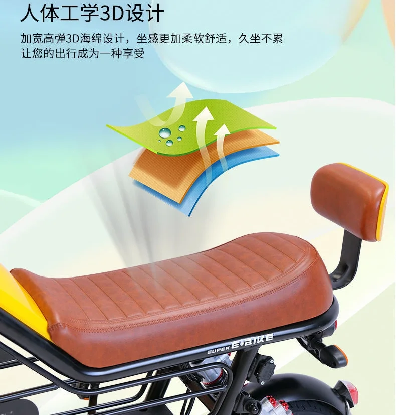 China New Type Electric Scooter 2 Seater 48v 350w Electric City Bike Bike  Electric Bicycle lead-acid lithium battery