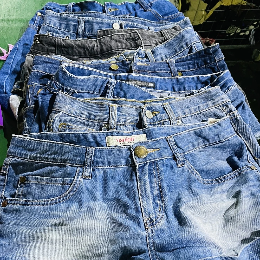 Grade Second-Hand Cotton Clothes High-Collar Sexy European Dress Pants Jeans Adults Cheap Used Clothing Manufacturer 45kg Summer