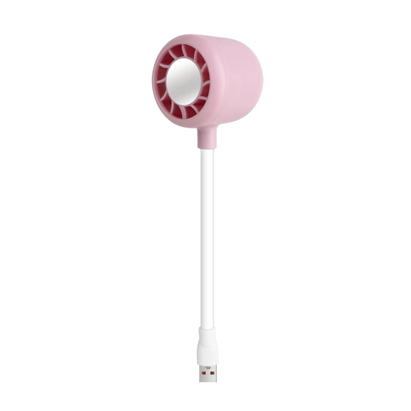 High quality office PC USB fan portable quiet gift mini fans multi-angle adjustable usb fans with lamp