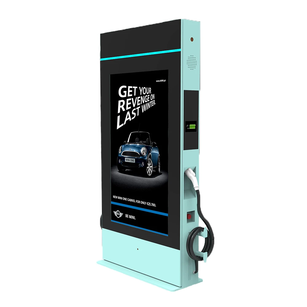 43 inch high brightness LCD screen intelligent car charging stations with charging pile