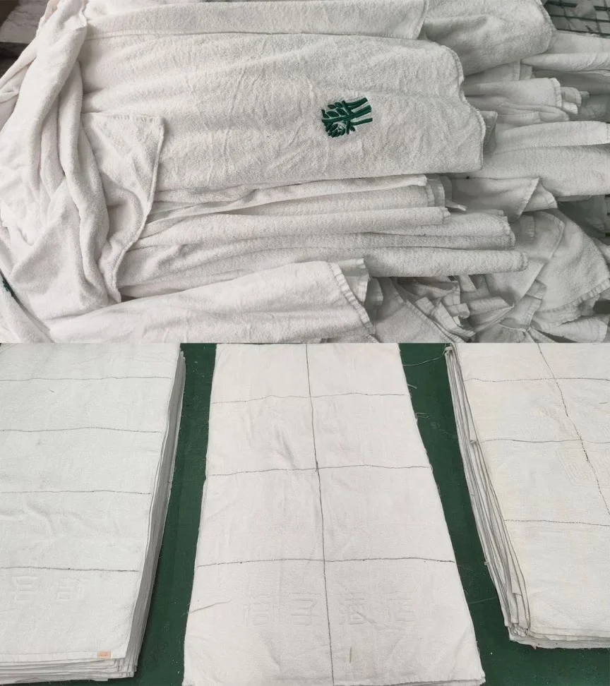 White Towel Cotton Wiping Rags 100% Cotton Painter Rags Textile Waste Recycled Cotton Cloth Mixed Towels