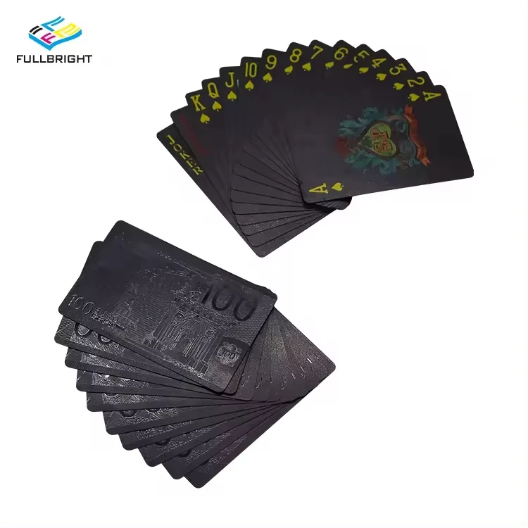 Custom Gold Foil Logo Poker Cards Wholesale High-Quality Board Game Cards PVC Waterproof Plastic Playing Cards