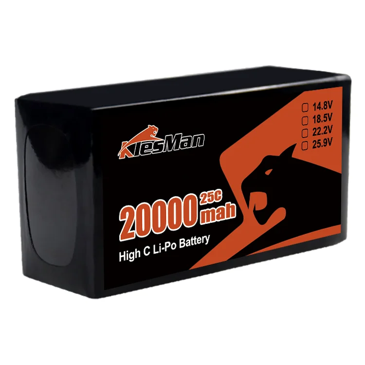 High Capacity Lithium Battery 6s 8S 12S 14S 10000mah 20000mah 22000mAh 25C 22.2v Rechargeable Solid State Drone Lipo