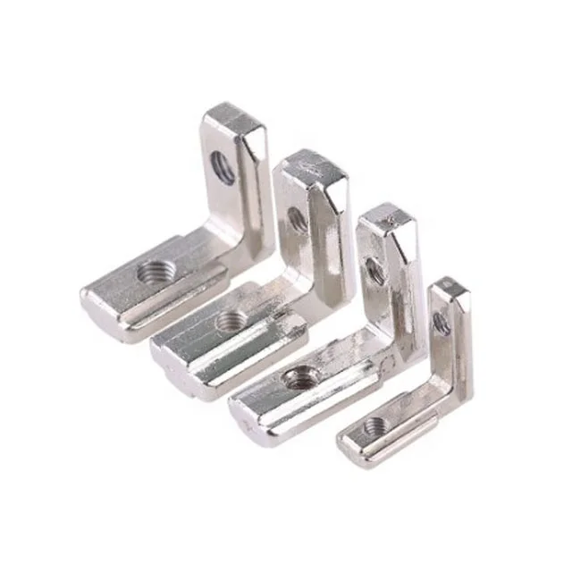 Furniture T Slot L-Shape Interior Inner Corner Connector Joint Brackets for 4040 Aluminum Profile