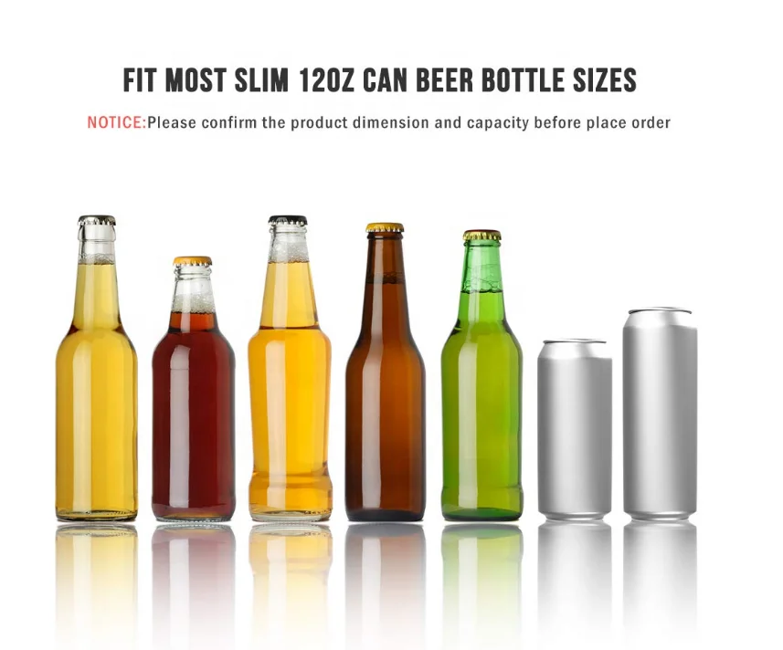 
12 oz Slim 330ml Wholesale Neoprene Beer Bottle Cooler Sleeve Sublimation Printing Neoprene Beer Bottle Can Cooler Holder 