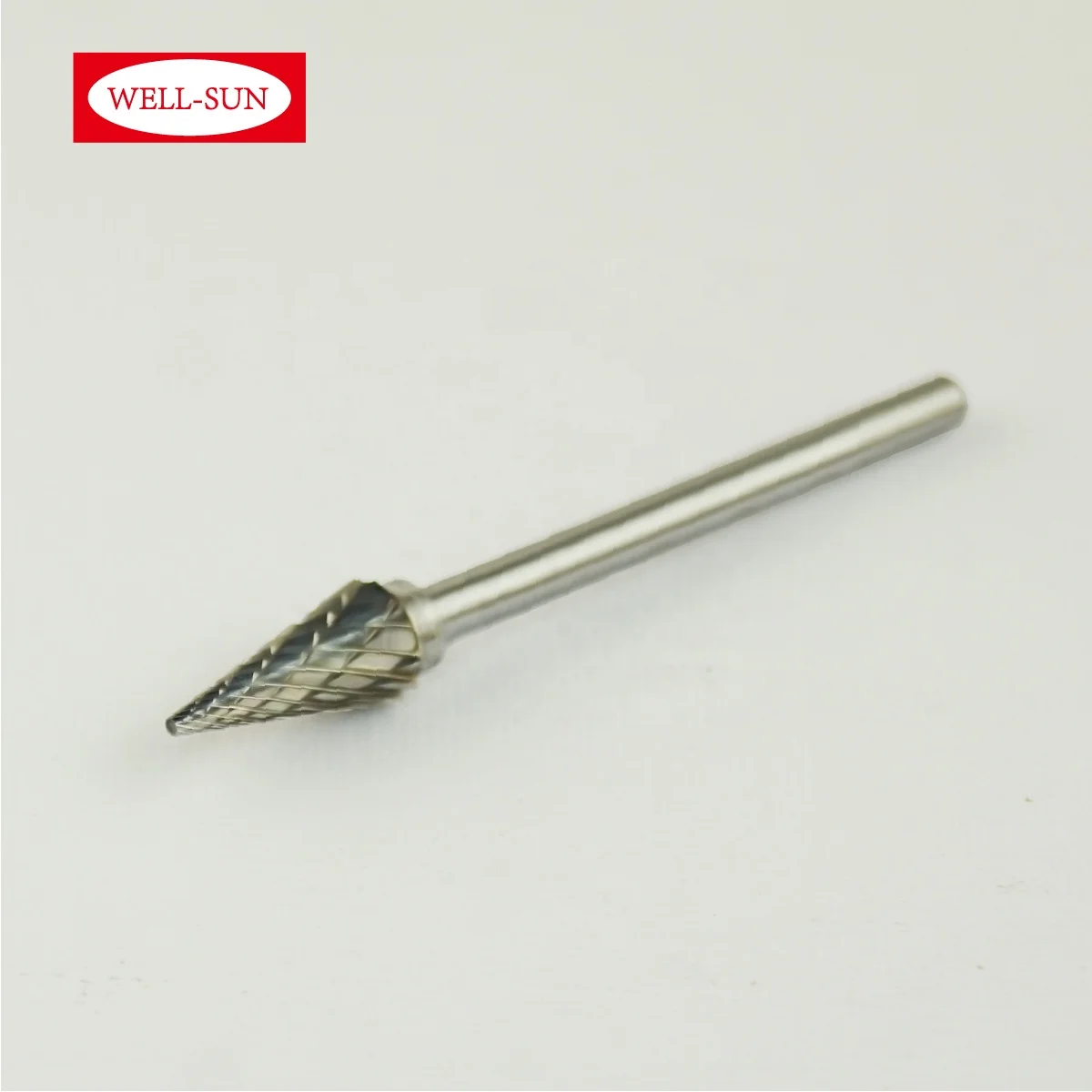M-06-300199 Factory Cone Shape Tungsten Rotary Carbide Burr 3mm shank Removing Metal Working Bur