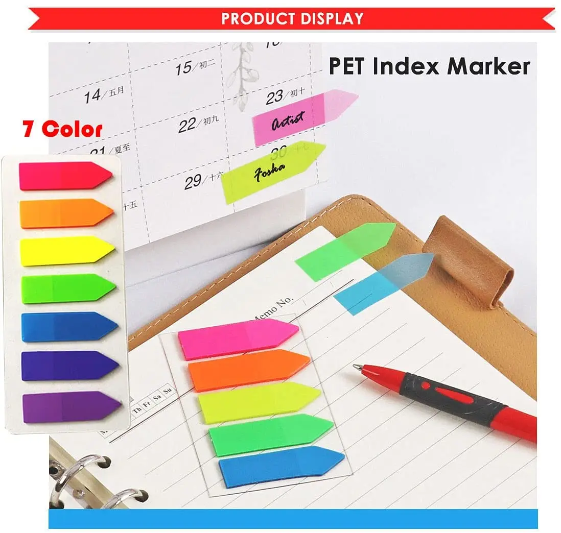 Transparent Clear Pet Sticky Note 50 Sheets/Pad Self sticky note