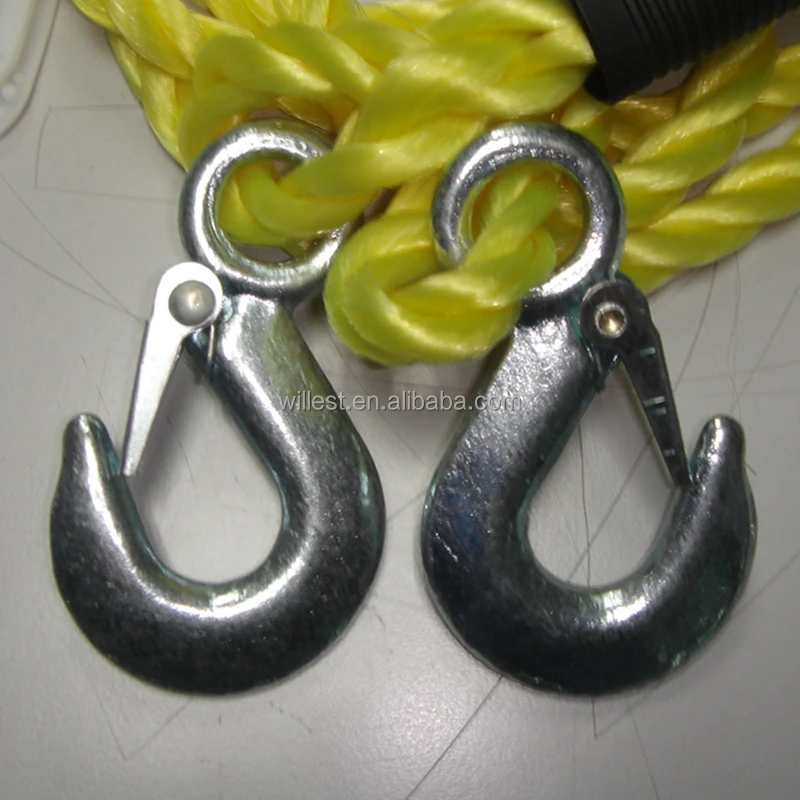 Polypropylene braided kinetic recovery rope HUTZ 3000 kg tow rope with hooks TR30B18X3.5HA 4m emergency rope for car truck