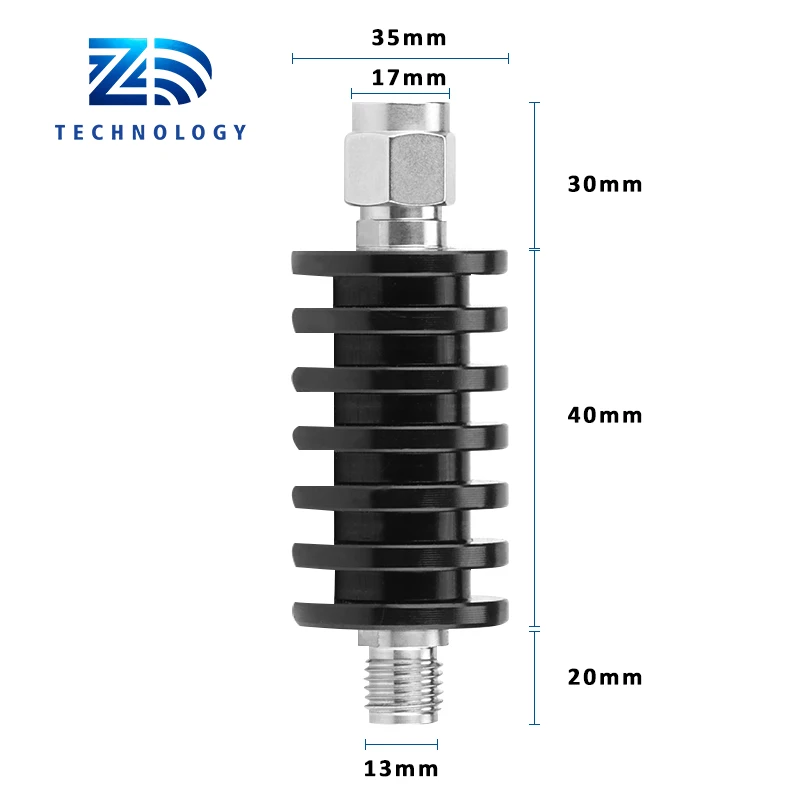 RF SMA coaxial fixed attenuator,DC to 3GHz/4GHz,10W 1db.2db.3db.5db.6db.10db.20db.30db.40db.50db Attenuator
