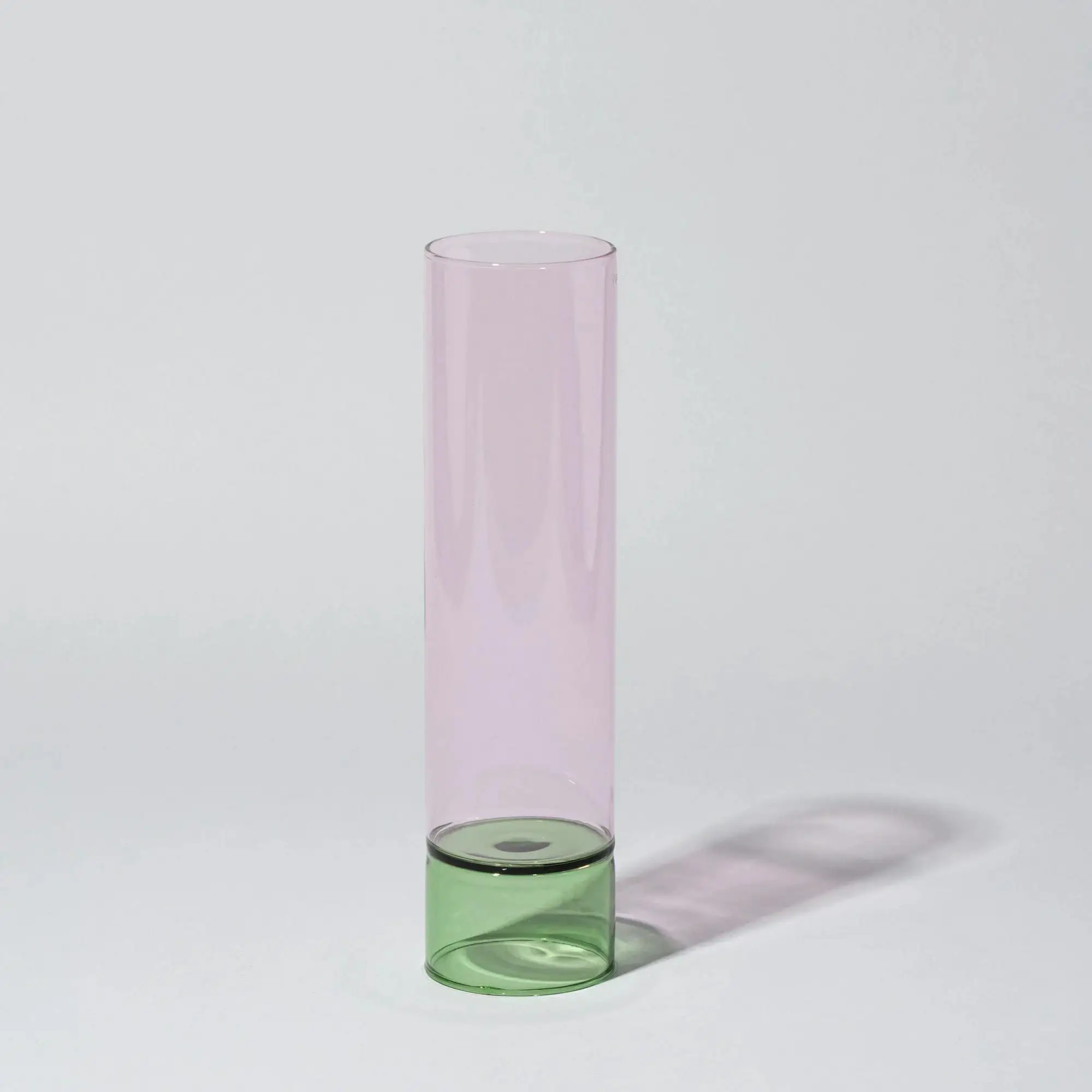 Custom Made Multi-colored Bamboo Shaped  Glass Cylinder Vase For Home Decoration