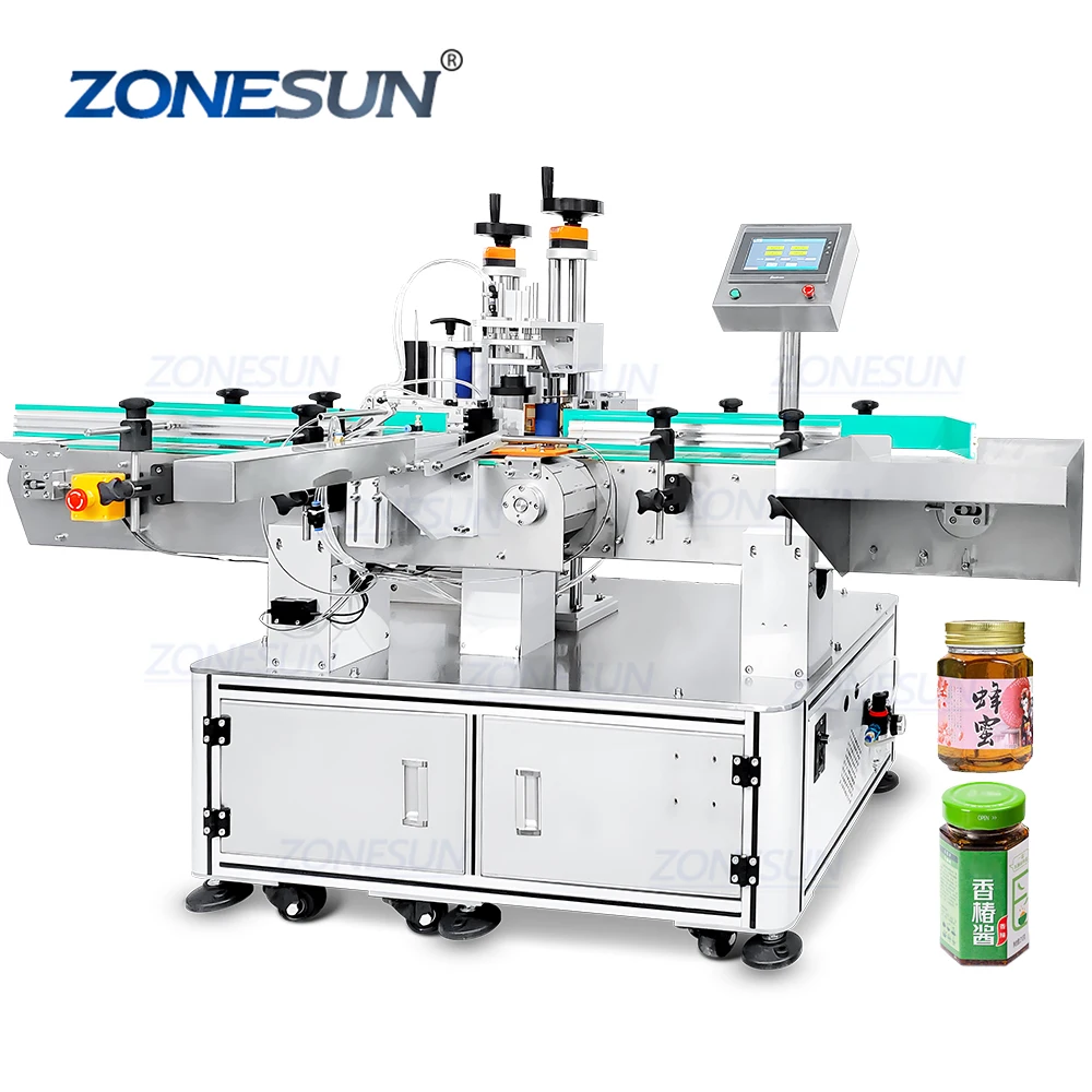 ZONESUN ZS-TB550V Fixed Point Automatic stickers Irregular Polygonal Hexagonal Bottles Labeling machine