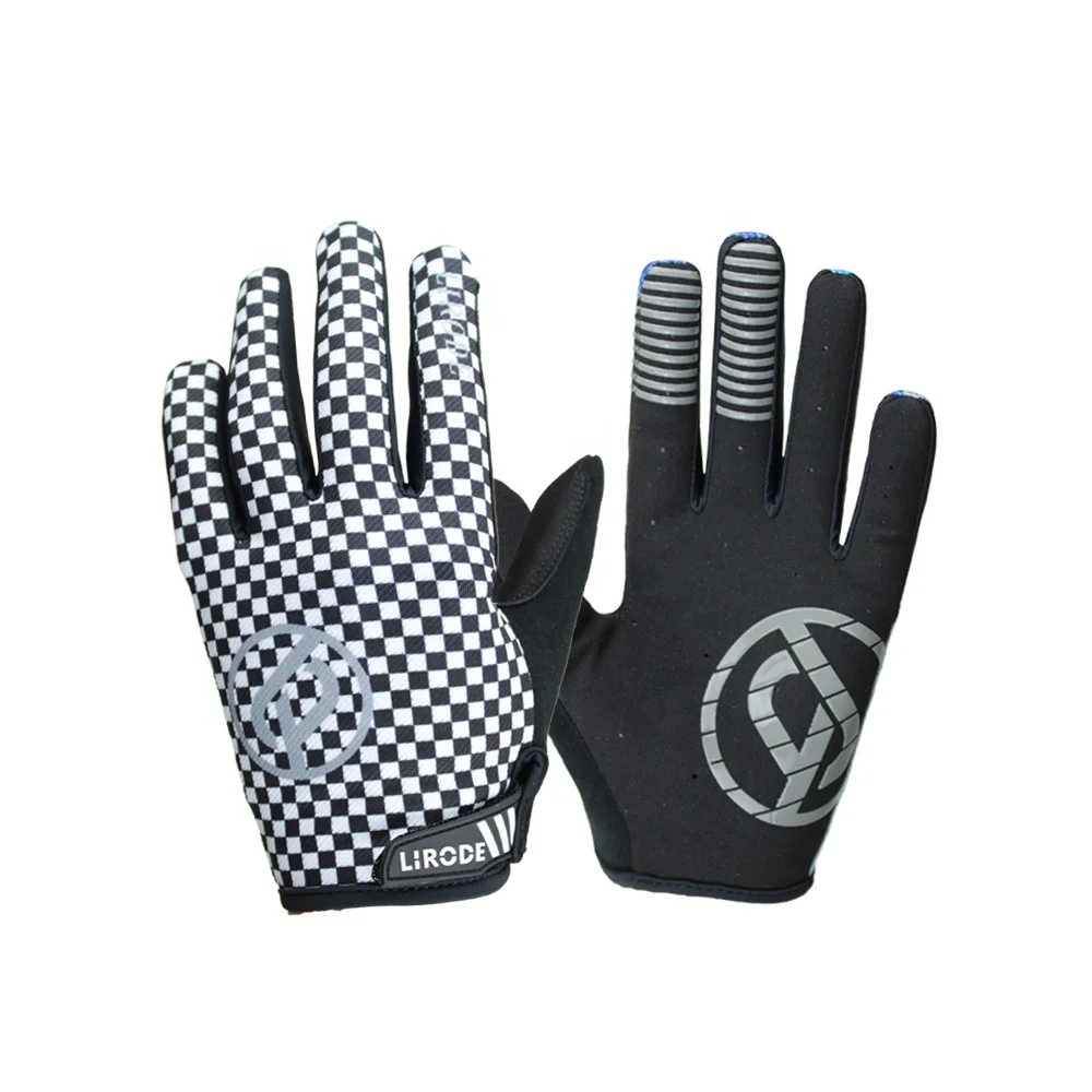 Cheap Men Non Slip Riding Dirt Bike Gloves Top Breathable Stretchy Touchscreen Mountain Bike Gloves for Motocross MTB ATV BMX