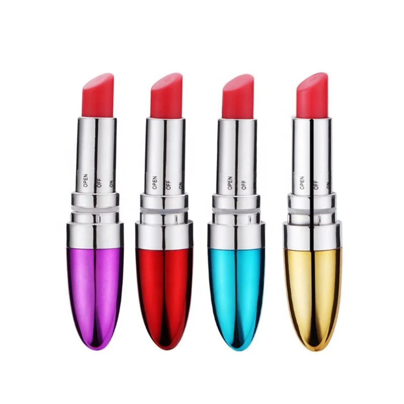 Mini Portable Lipstick Vibrator Adult Sex Toys 2 Frequency Vibration Massage Breast Lipstick Bullet Jump Egg