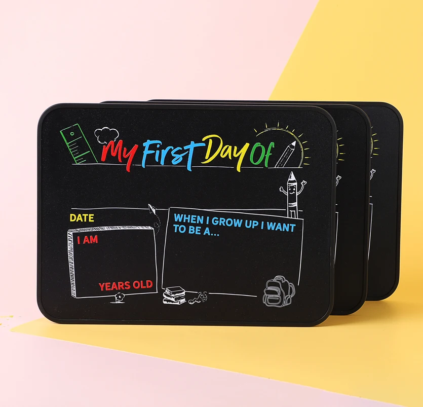 Soft Frame Thin Thickness Back To School First And Last Day Wet Erase Magnetic School Chalkboard
