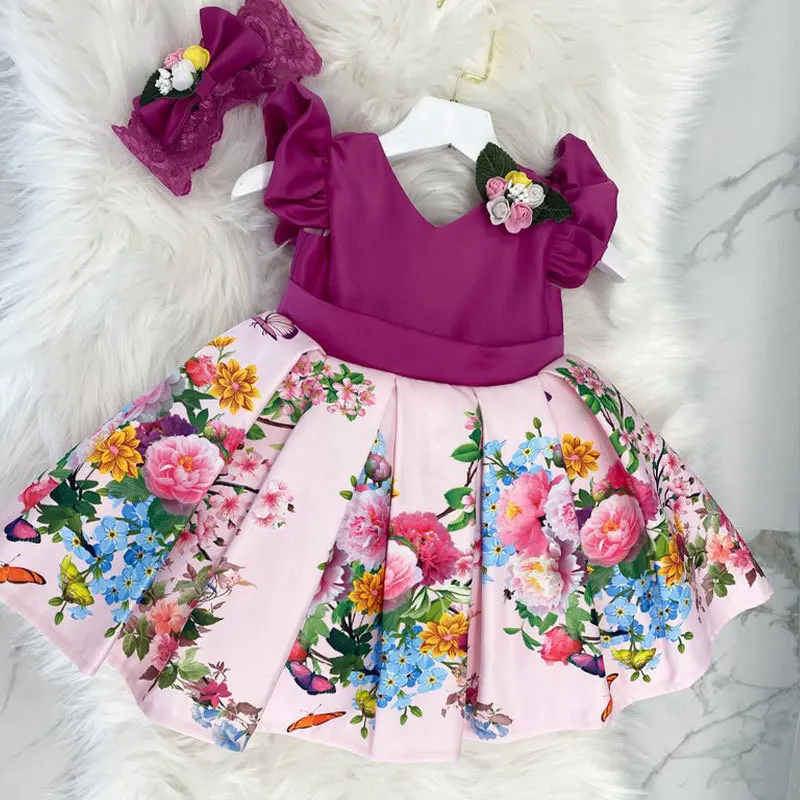 Boutique Inspired Summer Girl Clothes Fairy Baby 1-10 year Old Party Polyester Cotton Dresses For Kids Clearance Birthday Club