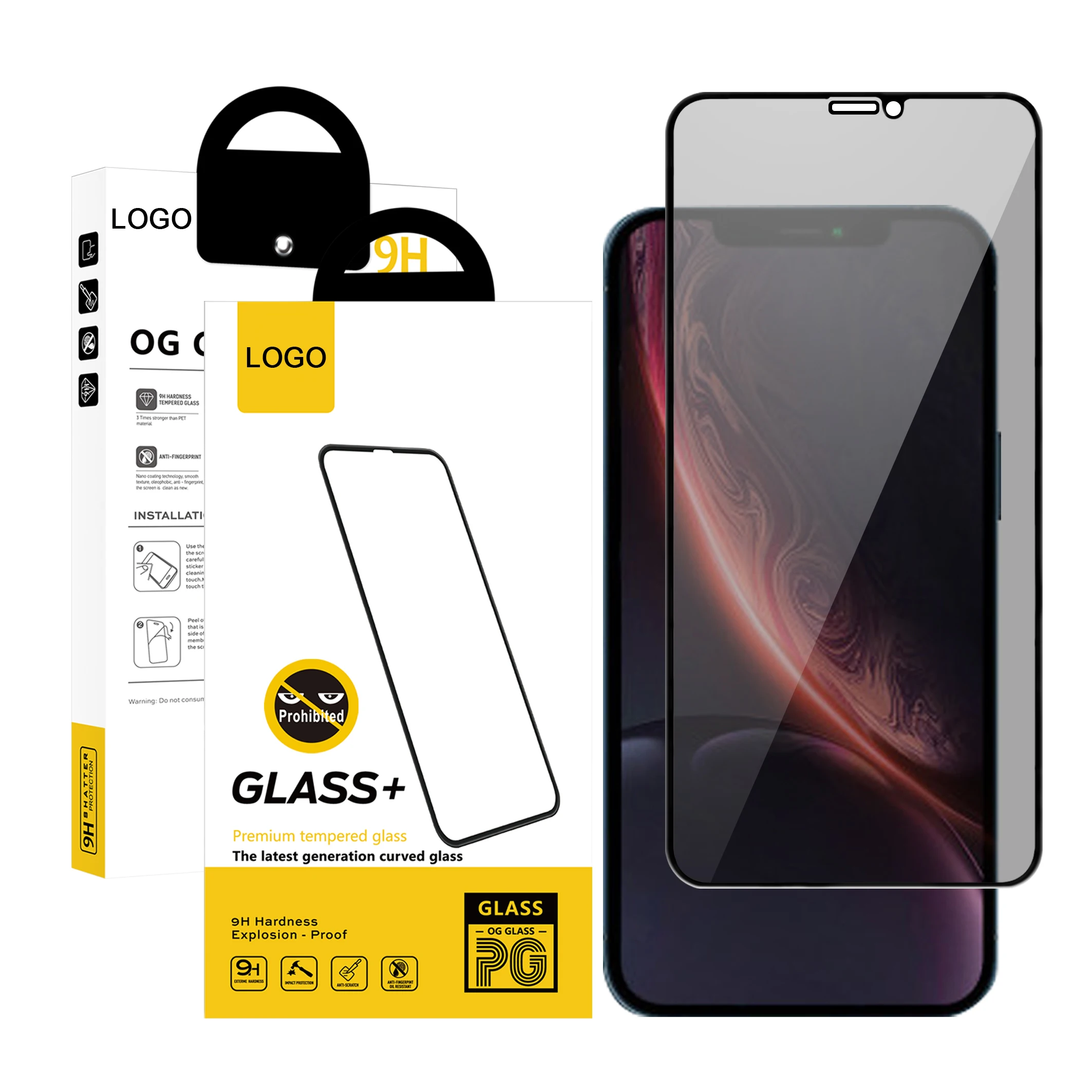 Лидер продаж Amazon, защитная пленка для экрана, защита для Iphone 11 12mini 12 Pro Max, закаленное стекло