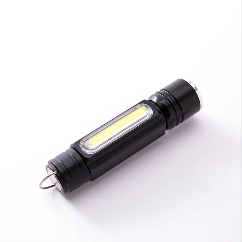 Flashlight Telescopic Focusing with Magnet Working Lamp Auto Repair Lamp T6+COB Strong Light USB Rechargeable