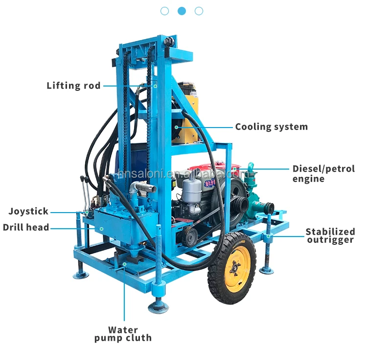 100m, 150m, 200m, 300m, 350m, 600meters steel crawler mounted water well drilling rig machine factory price